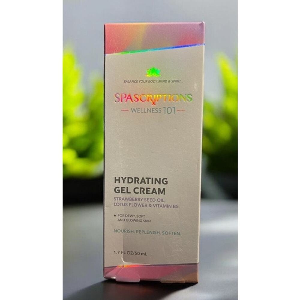 Spascriptions Wellness 101 Hydrating Gel Cream Strawberry seed Oil 1.7 oz. NEW